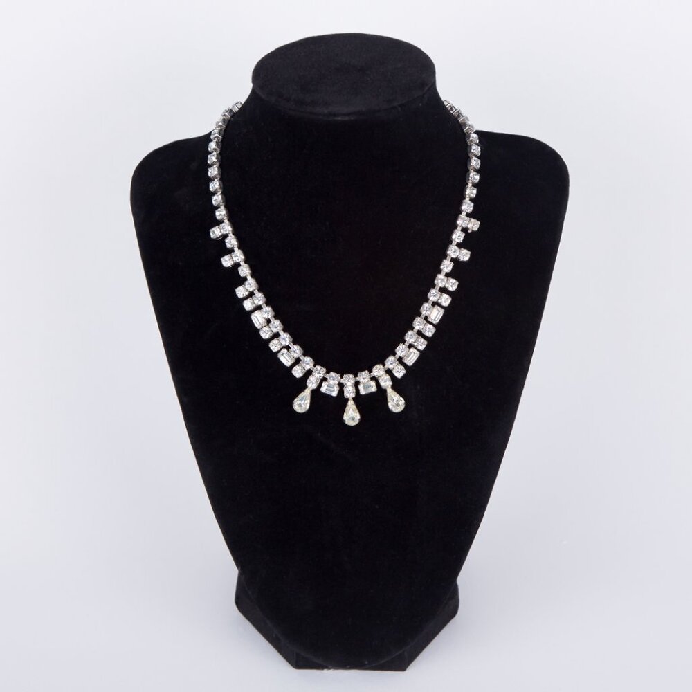 VINTAGE ART DECO 1940's STYLE RHINESTONE NECKLACE